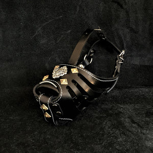 ''Aztec'' Basket Muzzle Black - ThoseDogParents
