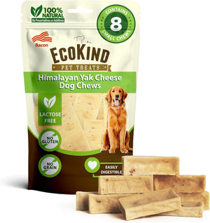 Bacon Flavor Gold Yak Chews for Large Dogs (1 lb to 5lb Bags) - ThoseDogParents