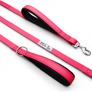 BESTIA DOG SPORT dual handle leash neon pink - ThoseDogParents