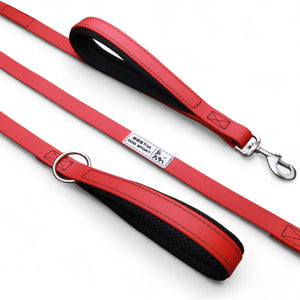 BESTIA DOG SPORT dual handle leash Red - ThoseDogParents