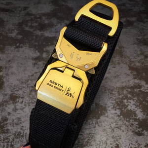 BESTIA DOG SPORT FAST RELEASE COLLAR BLACK & GOLD - ThoseDogParents