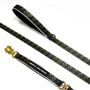 BESTIA DOG SPORT GripPro Leash Gold Print - ThoseDogParents