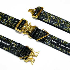 Bestia Dog Sport GripPro Print Collar - Gold - ThoseDogParents