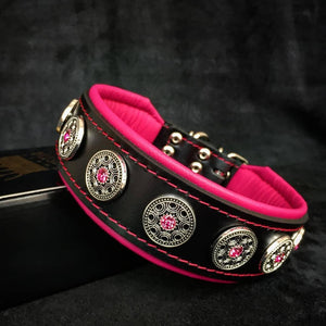 "Bijou" collar black & pink - ThoseDogParents