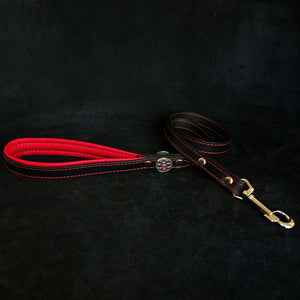 ''Bijou'' leather lead red - ThoseDogParents