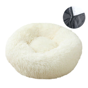 Dog bed, removable and washable round plush pet bed, warm pet supplies, pet bed, pet mat - ThoseDogParents