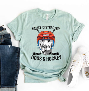 Easily Distracted Dogs And Hockey T-shirt - ThoseDogParents