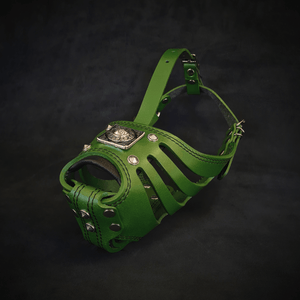''Eros'' Basket Muzzle GREEN - ThoseDogParents