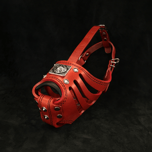 ''Eros'' Basket Muzzle RED - ThoseDogParents