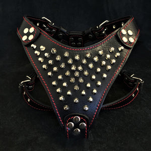 ''Frenchie'' studded leather harness Small to Medium Size - ThoseDogParents