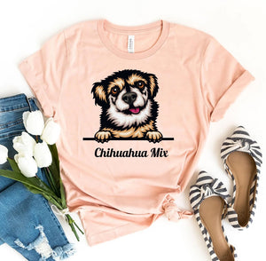 Peeking Chihuahua Mix Dog T-shirt - ThoseDogParents