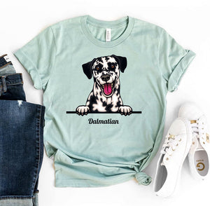 Peeking Dalmatian Dog T-shirt - ThoseDogParents