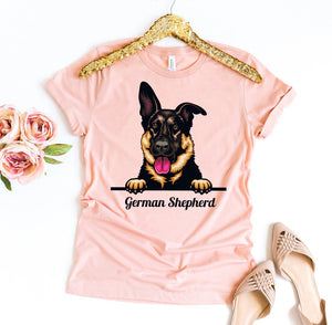 Peeking German Shepherd Dog T-shirt - ThoseDogParents