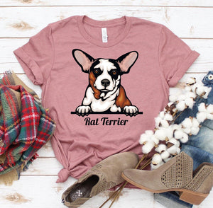 Peeking Rat Terrier Dog T-shirt - ThoseDogParents
