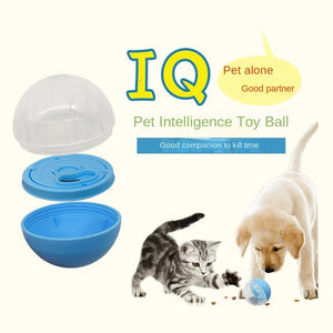 Pet Feeder Wobble Bowl Dog Food Dispensing Ball Chew - Resistant Intelligent Training Toy Cat and Dog Play Ball - ThoseDogParents