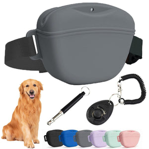 Silicone Dog Training Waist Bag Outdoor Portable Crossbody Pet Snack Pouch - ThoseDogParents