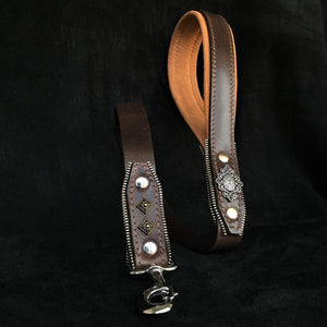 The ''Aztec'' brown leash - ThoseDogParents