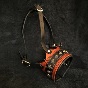The "Balteus" leather muzzle BROWN - ThoseDogParents