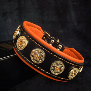 The "Bijou" collar orange - ThoseDogParents