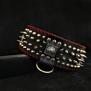 the "DAVID" hand stitched 3.15 inch wide show collar - ThoseDogParents