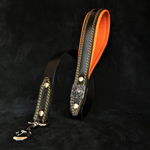 The "Eros" Black & Orange leash - ThoseDogParents