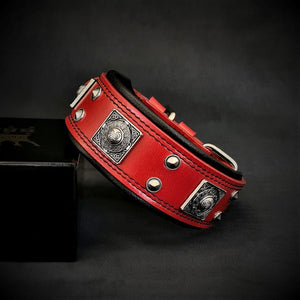 The "Eros" collar 2 inch wide Red - ThoseDogParents