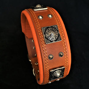 The "Eros" collar 2.5 inch wide Brown - ThoseDogParents