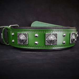 The "Eros" collar 2.5 inch wide Green - ThoseDogParents