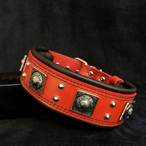 The "Eros" collar 2.5 inch wide RED - ThoseDogParents
