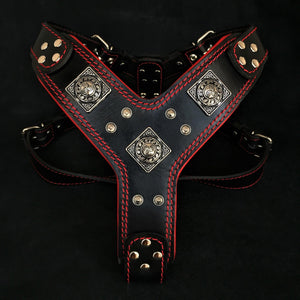 The "Eros" harness black & red - ThoseDogParents