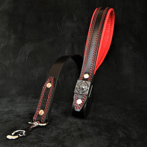 The "Eros" leash black & red - ThoseDogParents
