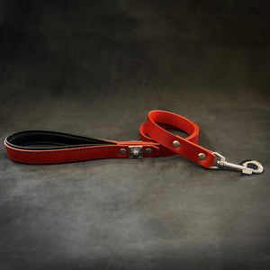 The "Eros" Red Leash 1 inch wide - ThoseDogParents