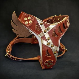 The "Hermes" leather harness - Small to Medium Size - ThoseDogParents
