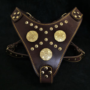 The "Maximus" brown harness - ThoseDogParents
