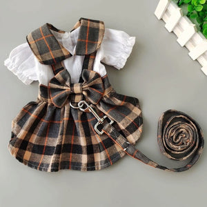 Towing Rope, Going Out, Dog Clothing, Pet Clothing, Dress, Teddy Bear, Pommy, Vip Cat Dress, Spring and Summer - ThoseDogParents
