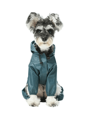 Ultralight Full covered hooded waterproof dog jacket - Blue - ThoseDogParents