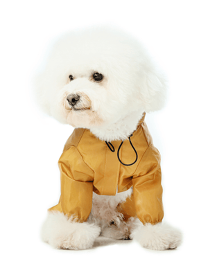 Ultralight Full covered hooded waterproof dog jacket - Yellow - ThoseDogParents